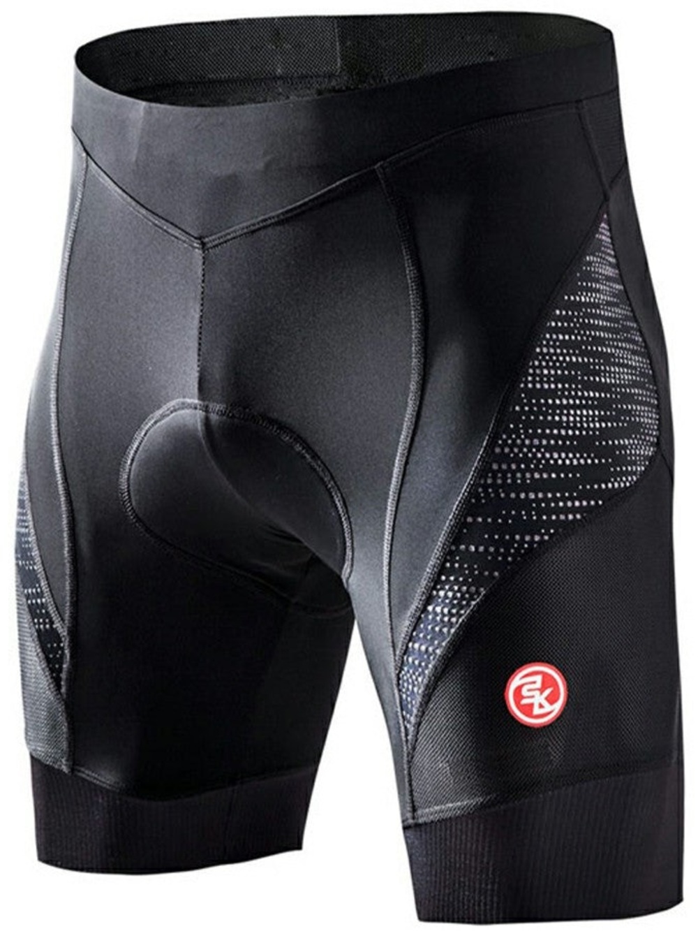Souke Sports Mens 4D Padded Cycling Shorts Black Reflective Bike Tights Large